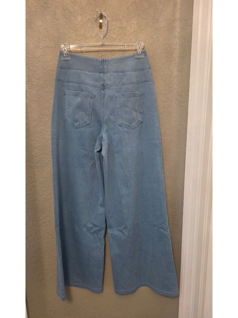 Halara Flex High Waist Baggy Wide Leg Pull On Jeans size S NEW Petite Length - Picture 3 of 11